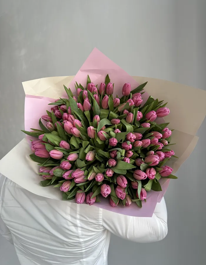 Bouquet of 101 Pink Tulips