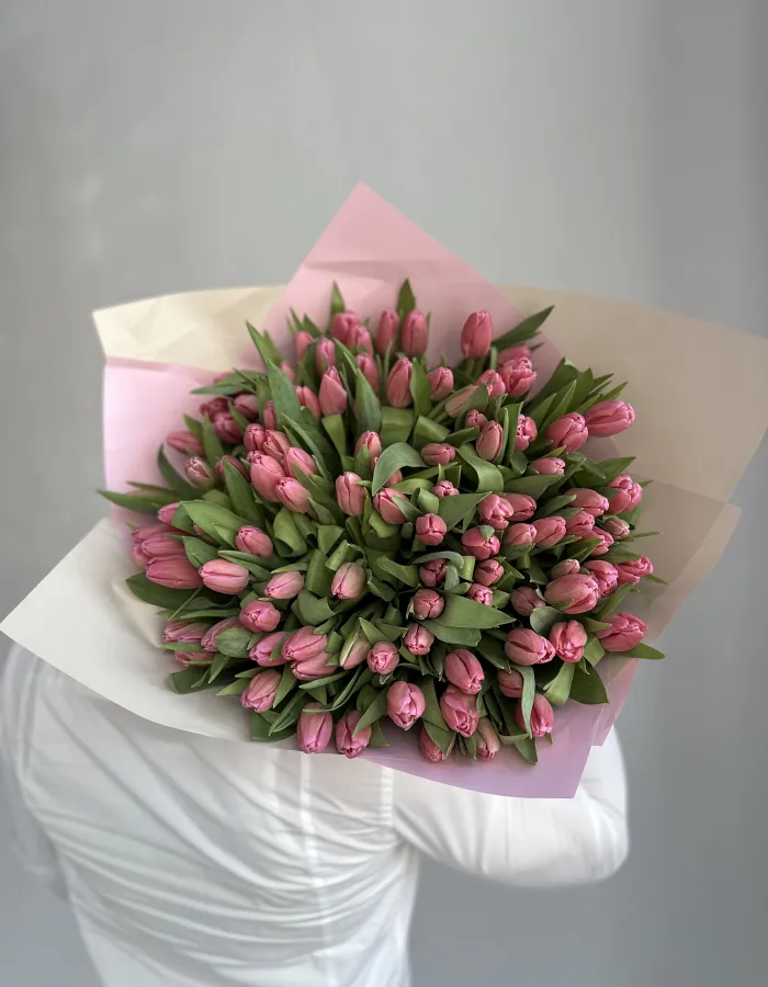Bouquet of 101 Pink Tulips